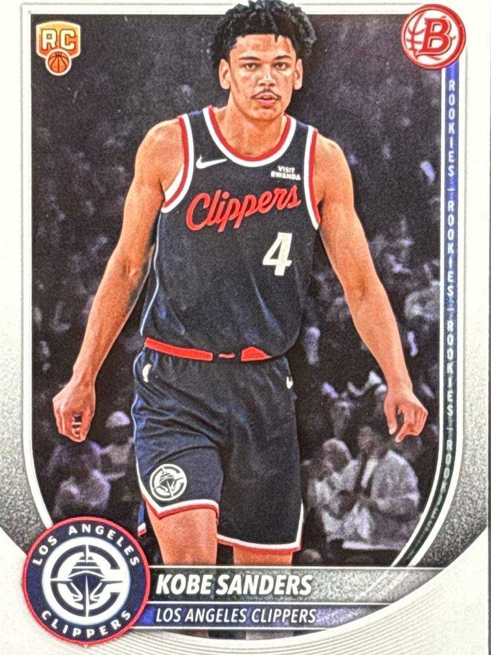 Topps Bowman Los Angeles Clippers Kobe Sanders Rookie Basketball Trading Card